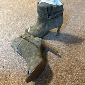 BCBGeneration suede peep toe booties. Size 8